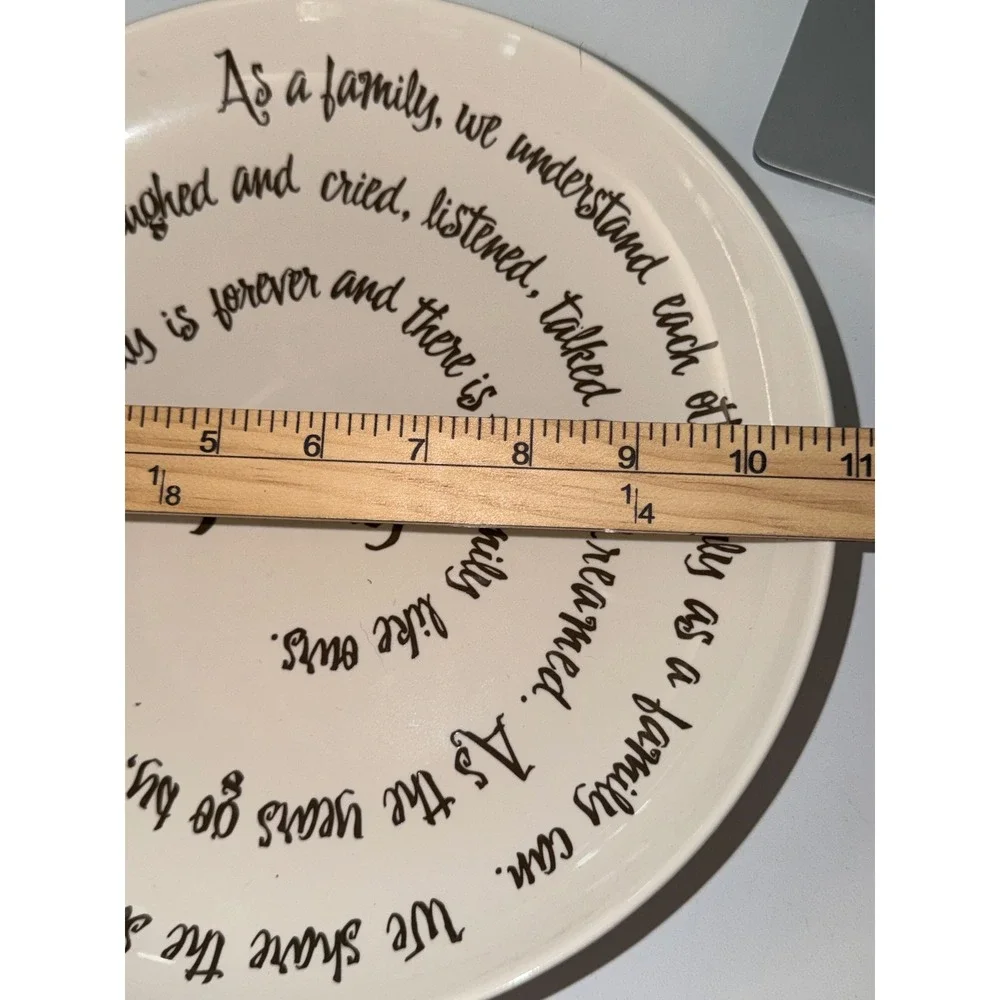 Carson Life is a Circle Family Decorative Plate Cream Ceramic 10.5 Inch